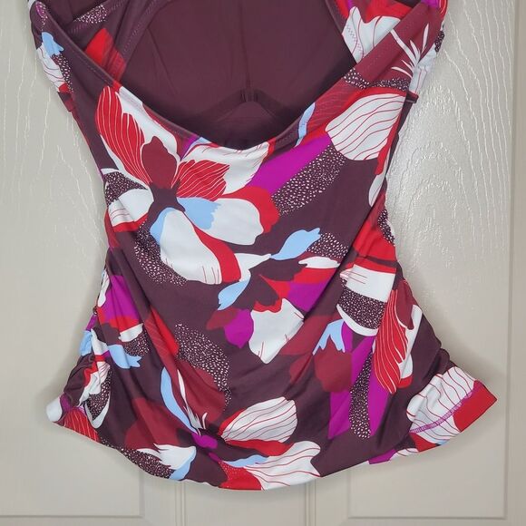 Athleta Hero Bloom Square Neck Tankini Size 34D/DD - Picture 8 of 11